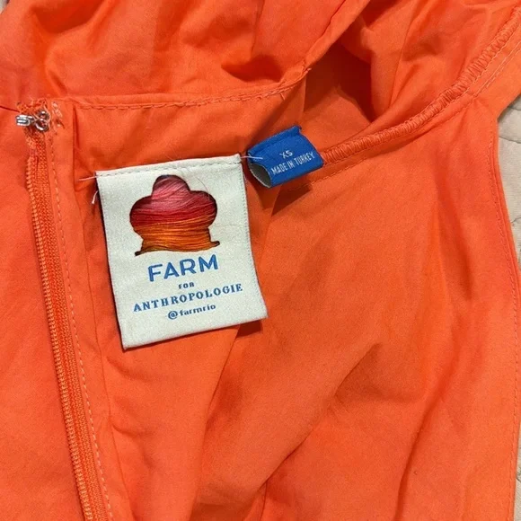 Farm Rio Anthropologie Puff Sleeve Ruffled Tier Color block Maxi Dress - Picture 10 of 15